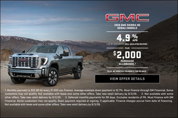 4.9% APR FOR 48 MONTHS for well-qualified buyers.1

Plus, $2,000 PURCHASE ALLOWANCE.2

Plus, no m...